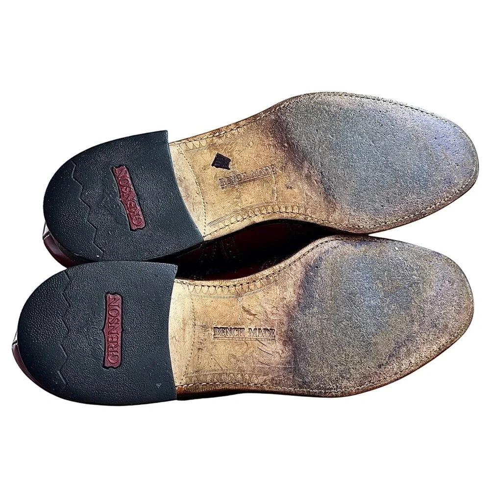 🍁GRENSON Royal Windsor Saphir Red Leather Wingtip Oxfords🍁 - Picture 12 of 14